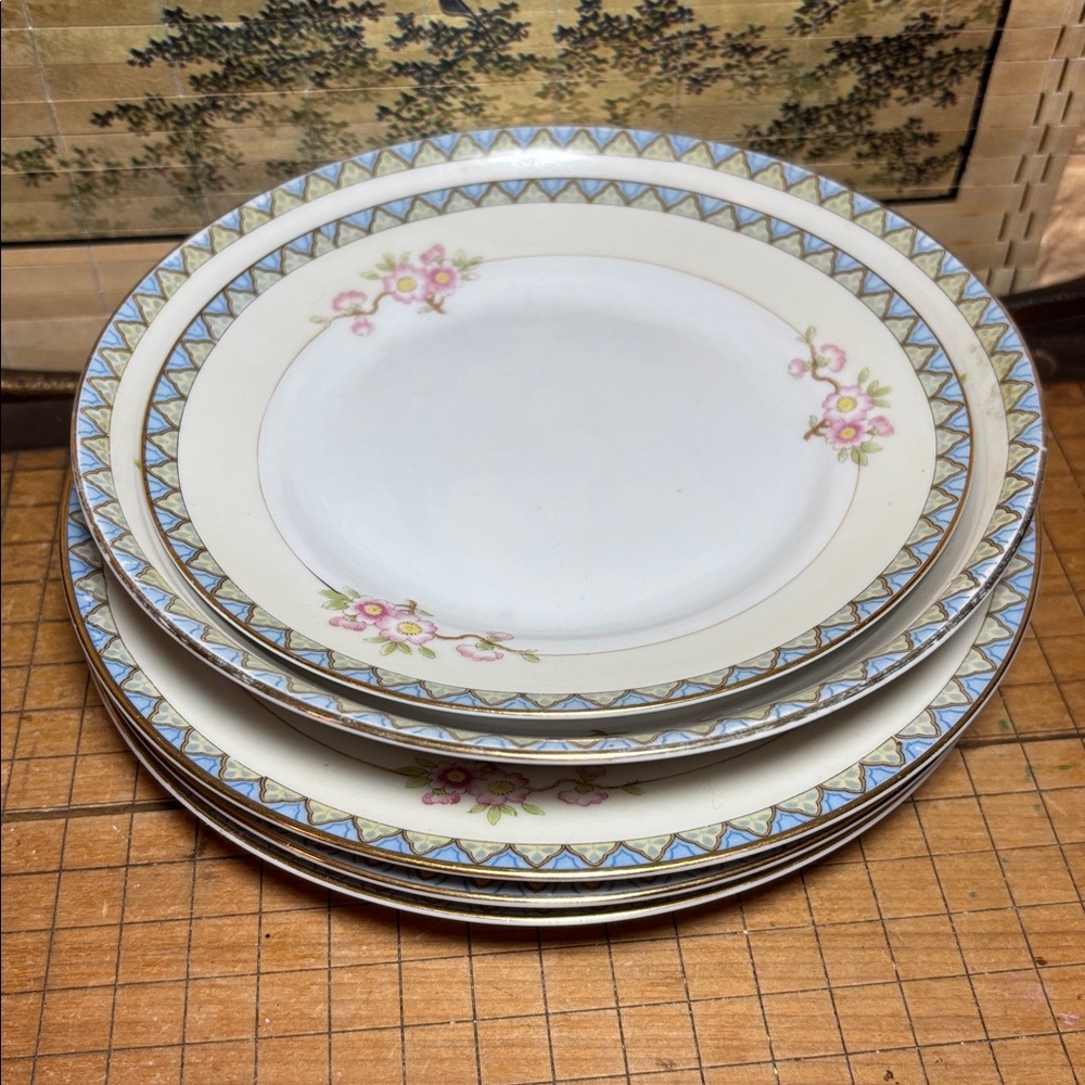 Noritake M The Marne Set 3 Salad Plates 7 11/16”D Plus 1 Bread Butter and 1 Bowl